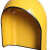 防雨电话亭 公话亭 户外壁挂电话隔音罩 立柱安装玻璃钢电话罩 姜黄色 RF-12