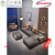 弩斑（NuBan）2022新款皇玛康之家沙发免洗科技布艺沙发北欧客厅简约现代小户型 直排三人位2.4米 棉麻布-乳胶款