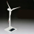 太阳能风力发电机风车模型风场金属摆件 M082C(圆底) 单太阳能板快转速