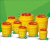 采易乐 圆形利器盒 卫生所锐器盒 黄色小型医疗利器盒 废物回收桶2L03592