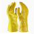 鲁识 黄色棉毛浸塑劳保劳防PVC手套耐油耐酸碱水产加工防水手套 浸塑手套（加棉）