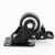 冰禹 BYA-44 黑色轻音耐磨脚轮 工业金钻轮PVC双轴承滑轮家具平板轮子 2寸刹车轮