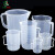 齐鲁安然 透明量杯带刻度杯 高硼硅塑料计量杯 50/250/500毫升测量杯1000/2000/5000容量杯（250ml）