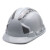 安全帽工地加厚国标透气防砸abs头盔建筑施工工程玻璃钢包 白色三筋反光 PE
