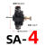 定制适用黑色SA节流调速调节管道阀 SA4 6 8 10 12快速插气动气管接头元件 SA-4