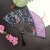 古风少儿扇子中国风折扇学生夏日折扇舞蹈汉服旗袍女随身折叠小巧 真丝-a14 0寸