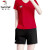 啄木鸟休闲运动服套装女装2023新款夏季时髦洋气时尚夏天短裤短袖两件套 红色 2XL(建议120-130斤)