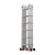 巴芬 折叠梯多功能铝合金加厚工程梯人字梯电工铝材梯 折叠梯 4折6步=直梯6.88米