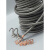 MTB消除静电绳金属钢丝银纤维绳复合机凹版涂布印刷机导电绳 3㎜ 无弹力20米(配40个磁铁) 铜扣地线送