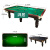 湃居 标准型台球桌 成人桌球台美式黑8商用台球中式家用训练乒乓二合一 比赛配置（棕色经典款）