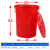 大垃圾桶大号环卫大容量厨房户外圆桶圆形特大号商用塑料超大带盖 100K深红色有盖
