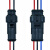 汽车防水连接器接线端子专用汽车线插头2p带线公母 对接插头 3P不带线(10只装