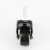冰禹 BYA-44 黑色轻音耐磨脚轮 工业金钻轮PVC双轴承滑轮家具平板轮子 1.5寸丝杆M8刹车轮 