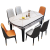 牧雀 岩板餐桌椅组合 现代简约可伸缩折叠多功能意式轻奢实木餐桌椅套装餐厅家具 雪山白色 一桌四椅【1.35米】