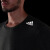 adidas速干修身运动健身上衣圆领短袖T恤男装夏季阿迪达斯官方 黑色 S
