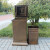 迪恩斯（DEANS）户外售楼部垃圾桶室外大号果皮箱公园小区别墅园林商用垃圾箱 古铜色