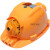 赛瑞佳太阳能带双风扇的安全帽子夏季工地施工国标男领导加厚可充电头盔 黄色12000mA双风扇带头灯