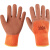 劳保手套手部防护冬季保暖加厚300#耐磨发泡胶手套 橘色PVC半挂毛圈30双 耐油耐磨