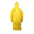 代尔塔407007连体雨衣 PVC涂层带反光条加厚防水防雨透气长款劳保雨衣雨披 黄色 M