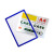 聚维德 A4磁性硬胶套 透明PVC卡片袋 保护卡套 货架标识牌 【10个装】31*22cm蓝色