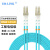 EB-LINK 万兆铠装光纤跳线工程电信级100米LC-LC双芯10G多模OM4双工防鼠咬金属钢丝抗压抗拉尾纤
