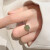 珀芙诺仿和田玉小方糖戒指女复古简约指环小众设计感2024年新款戒指 灰色