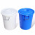 艾科堡 60L蓝色-无盖 大号加厚塑料圆桶 超大容量水桶 储水用酿酒发酵带盖胶桶 AKB-ST-007