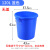 垃圾桶大号环卫大容量圆桶餐饮厨房白色圆形特大胶桶带盖商用 蓝色加厚120L无盖
