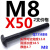 汐茨 45#钢T型螺丝冲床铣床螺栓杆t形模具压板螺丝M8-M36等定制 M8X50【T型】2支价格 