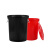 大垃圾桶大号黑色红色环卫黄色绿色厨房户外有盖特大号商用带盖 黑色50K有盖