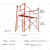 广东地区脚手架建筑工地广告安装门型龙门架活动架移动架直销 1.93米主架+0.92护栏+踏板+