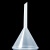 冰禹 BYA-145 塑料透明小漏斗 实验室三角漏斗 耐高温锥形漏斗 60mm长颈（10个）