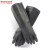 2095020橡胶防化手套 耐强酸碱耐氢氟酸防浓硫酸防化手套 黑色加长款1双41厘米 M