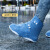 安达通 防水鞋套 雨鞋套户外雨天防滑成人男女雨靴 蓝色 34-36码 