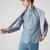 LACOSTE衬衫男新款日常通勤长袖舒适透气经典纯色修身棉质府绸衬衣 White / Blue 17