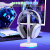 沃耳G2无线头戴式耳机支架电脑蓝牙耳麦游戏托架收纳架子桌面挂架放置架配件氛围灯发光usb手机充电口 白色-头戴式RGB发光支架