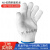 尼龙加厚白纱线防热防护手套分指手套工作手套耐磨劳保性手套一次工业品 zx900克尼龙加厚加大12双 均码