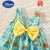 迪士尼（Disney）女童连衣裙夏装新款儿童裙子婴儿宝宝公主裙2024童装 绿色 80cm