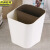 京洲实邦 干湿分类塑料垃圾桶办公室卫生间无盖垃圾纸篓【灰色】JZSB-3197