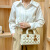 酷奇袋鼠（KUQIDAISHU）戴妃包女2024夏季新款欧美时尚感手提斜挎包重工蝴蝶包包 米白色