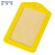 稳斯坦 WST214 PU胸牌皮 员工胸卡 工牌证件套 学生门禁 卡套(竖式-黄色113*73mm）