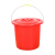 谋福 手提塑料水桶 红色塑料桶（37水桶：上直径32高29底直径24带盖）