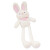 致可多巴胺粉耳拉兔 网红可爱抽拉兔钥匙扣挂件毛绒玩具玩偶公仔 粉色抽拉孤寡