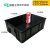 周转箱黑色塑料静电胶框箱物料盒托盘带盖 4号410*305*155箱