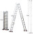 巴芬 折叠梯多功能铝合金加厚工程梯人字梯电工铝材梯 折叠梯 4折6步=直梯6.88米
