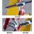 质尊 伸缩围栏可移动式电力围栏 隔离绝缘施工围挡 道路安全防护栏杆 玻璃钢管式 红白 可伸2.5米