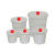 调色杯调漆一次性塑料胶罐容量杯溶液体加厚带盖密封桶 03L一个装