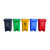 60升塑料垃圾桶脚踏带盖新农村改造家用小型四色分类桶不含税运 红色