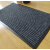 双条纹除尘地垫地毯办公室家用入户进门口厨房浴室防滑垫PVC 双条纹灰色 4060cm四周黑边