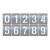 XMSJ数字喷漆模板镂空喷字模具0-9编号编码刻字卡槽字牌字母停车位库 5CM字高0-9数字(塑料PVC) 共10张